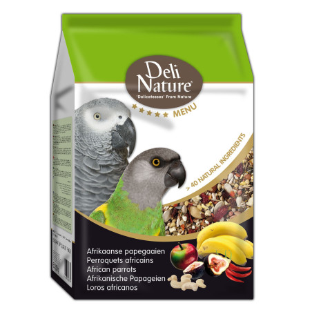 Deli Nature 5★ menu - African parrots 