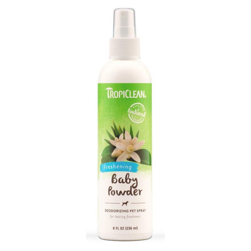 TropiClean Baby Powder Deodorizing Pet Spray 236ml TropiClean Baby Powder Deodorizing Pet Spray 236ml