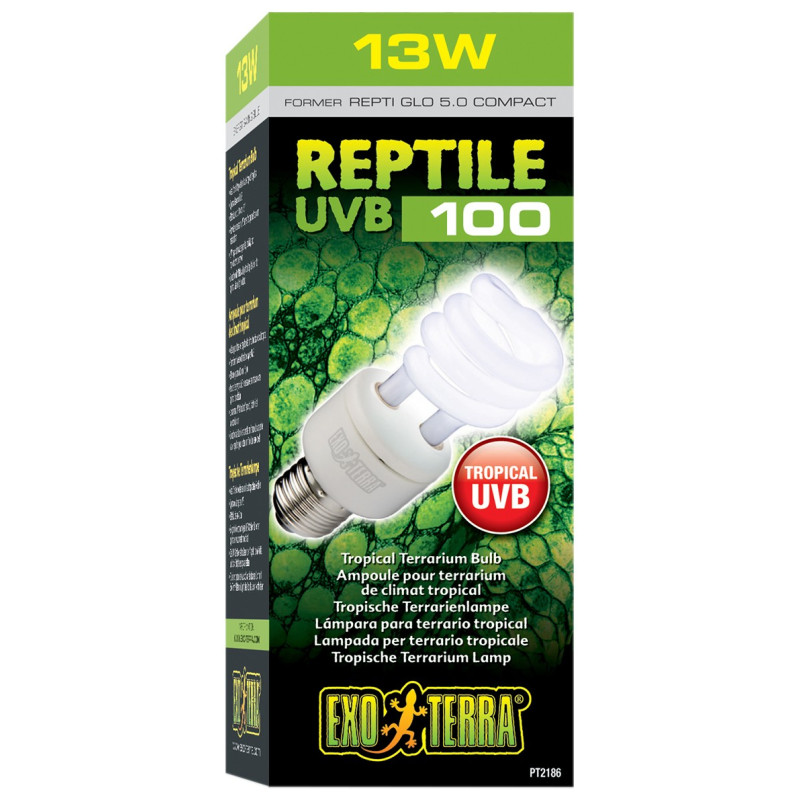 Exo Terra Reptile UVB100 - Tropical Terrarium Bulb Exo Terra Reptile UVB100 - Tropical Terrarium Bulb
