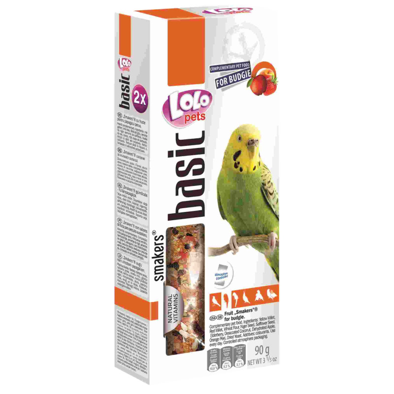 LoloPets Budgie Smakers Fruit  90gr