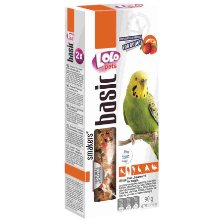 LoloPets Budgie Smakers Fruit  90gr