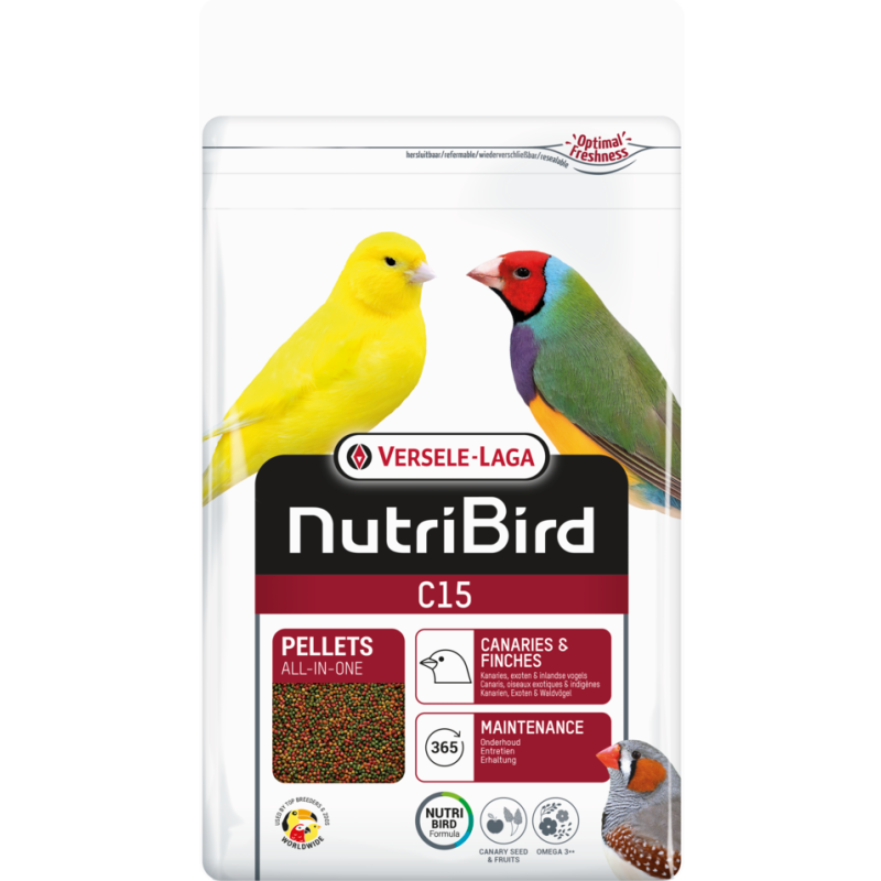 Nutribird C15  Pellets for Small Birds  1kg