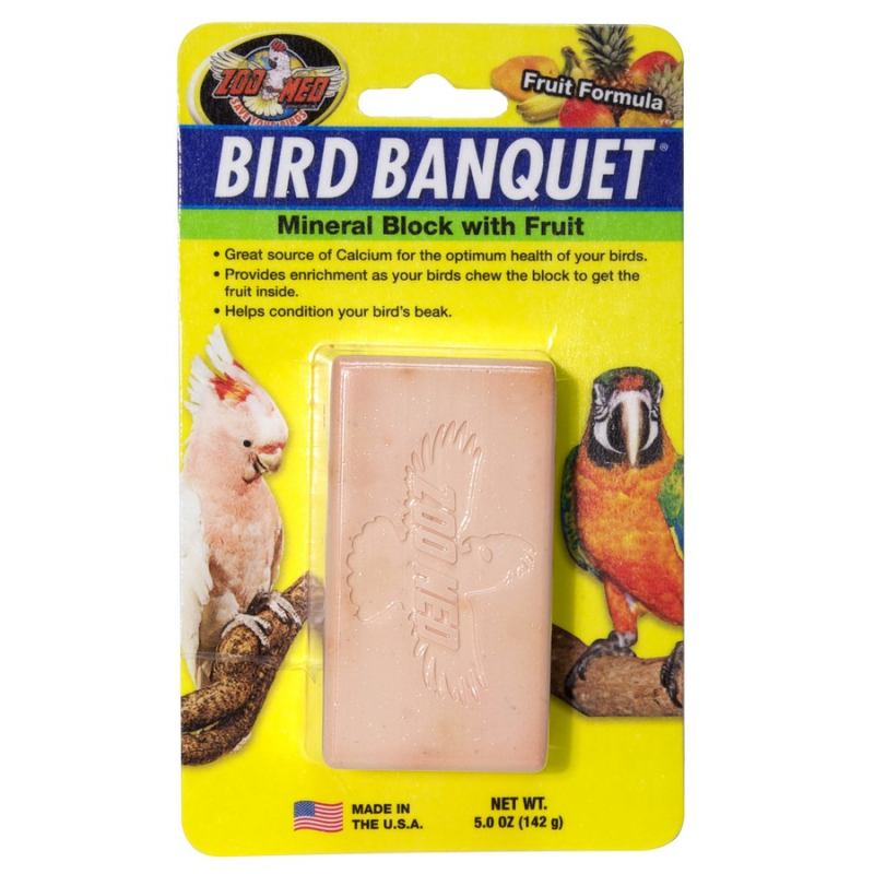 Zoomed Bird Banquet Fruit Mineral Block - L